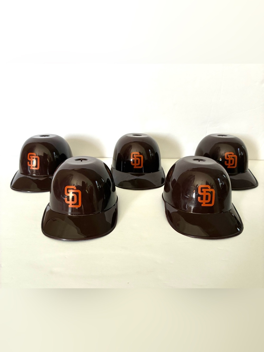 San Diego Padres Vintage 1970s 5 lot Mini Baseball Helmet Ice Cream snack Bowl